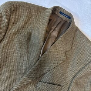 Polo University Club Ralph Lauren Vintage Mens Blazer 43 R Houndstooth 3 Button